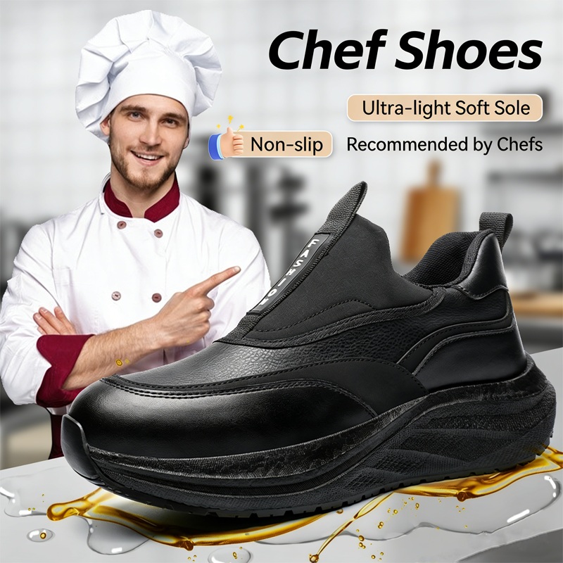 Kitchen Gadgets For Men - Męskie skórzane buty na platformie, wodoodporne,