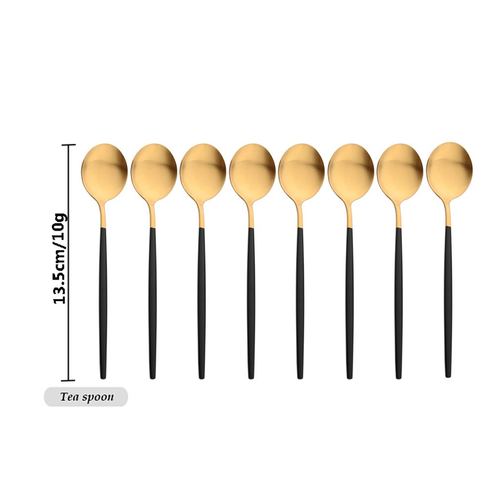 Kitchen Gadgets Gold - Drmfiy czarny uchwyt złoty zestaw zastawy