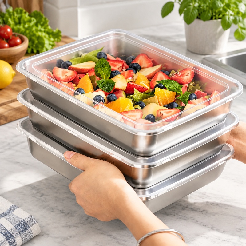 Kitchen Gadgets Organizer - Zestaw 3 pojemników do przechowywania żywności