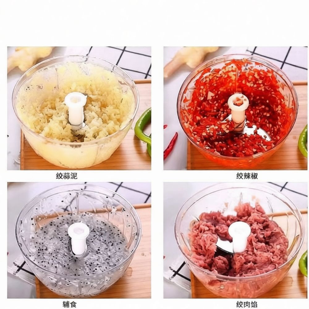 Kitchen Helper Gadgets - Ręczny siekacz do czosnku, wielofunkcyjny robot