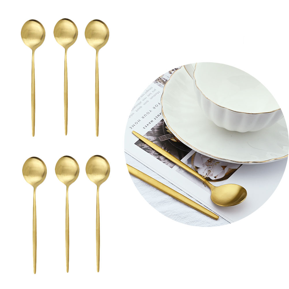 6 szt. matowych łyżek ze stali – Kitchen Gadgets Gold recenzja i cena